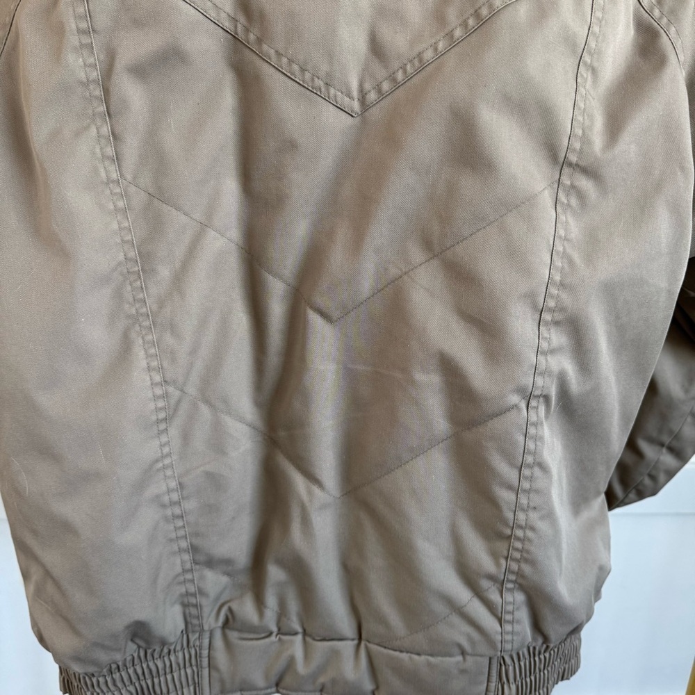 Mainframe Vintage 80s Puffer Skit Coat Tan and Red Womens Size S - Picture 7 of 15